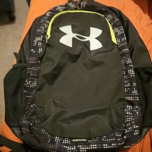 Under Armour Black Backpack with Neon Green Trim
